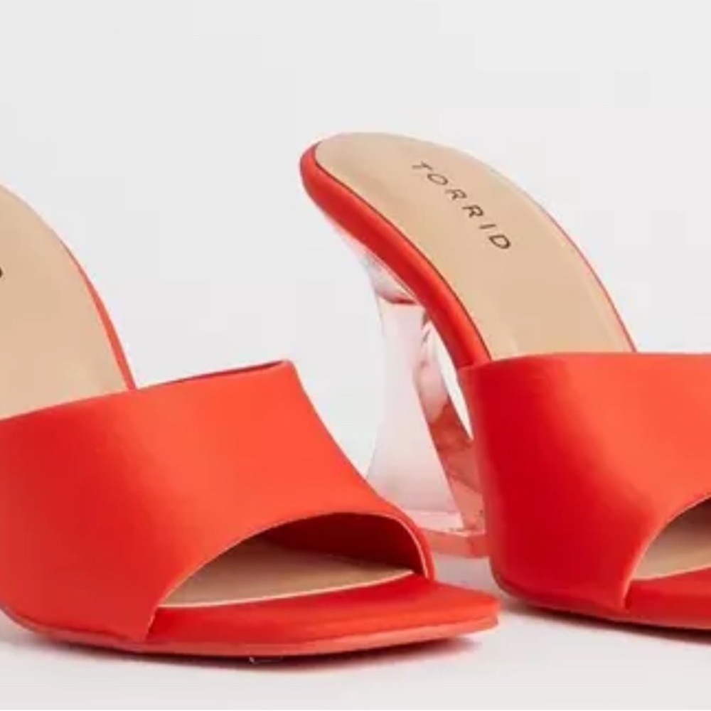 Torrid Vibrant Orange Open-Toe Mules